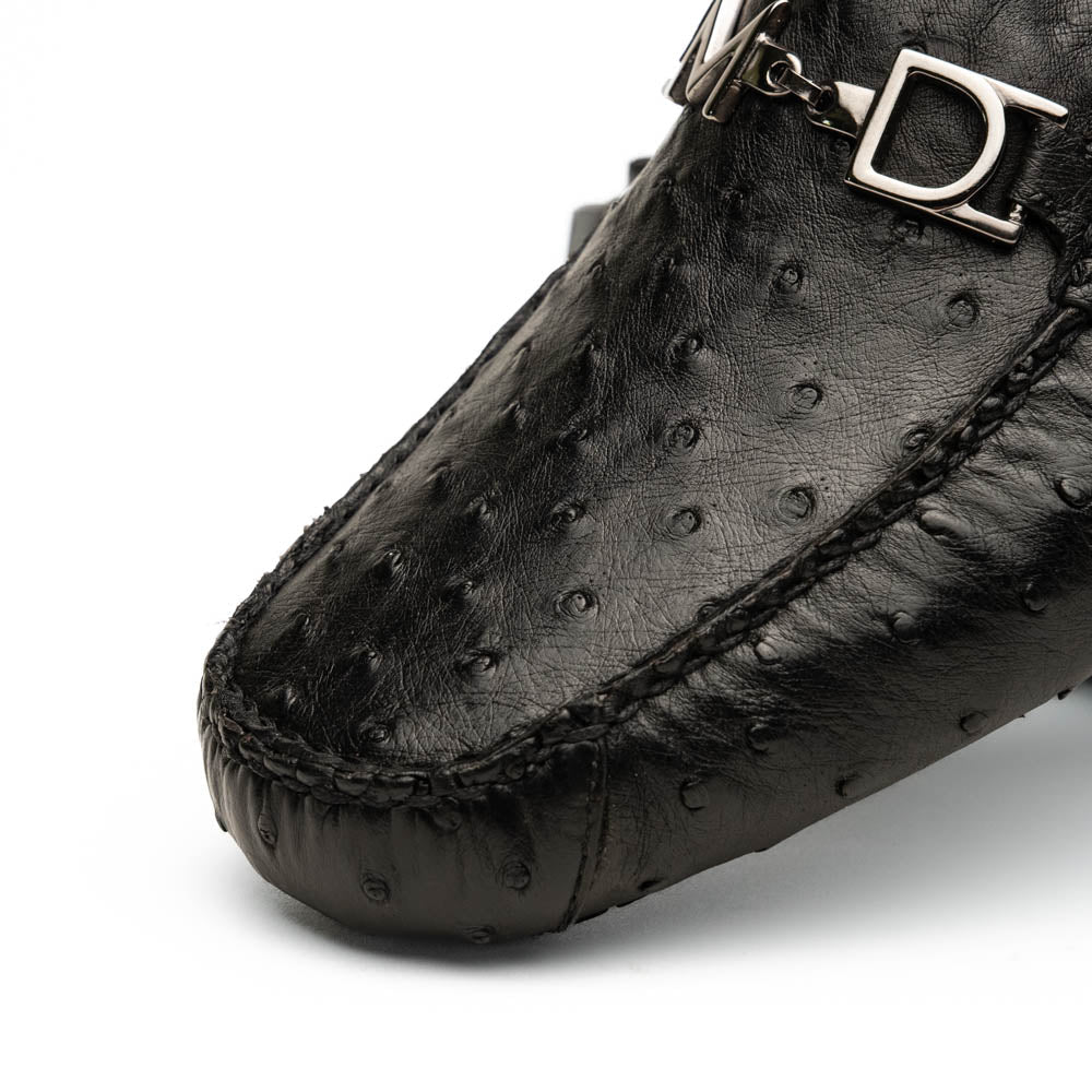 Bolonia Slip On Dressy Shoes Animal Skin Black