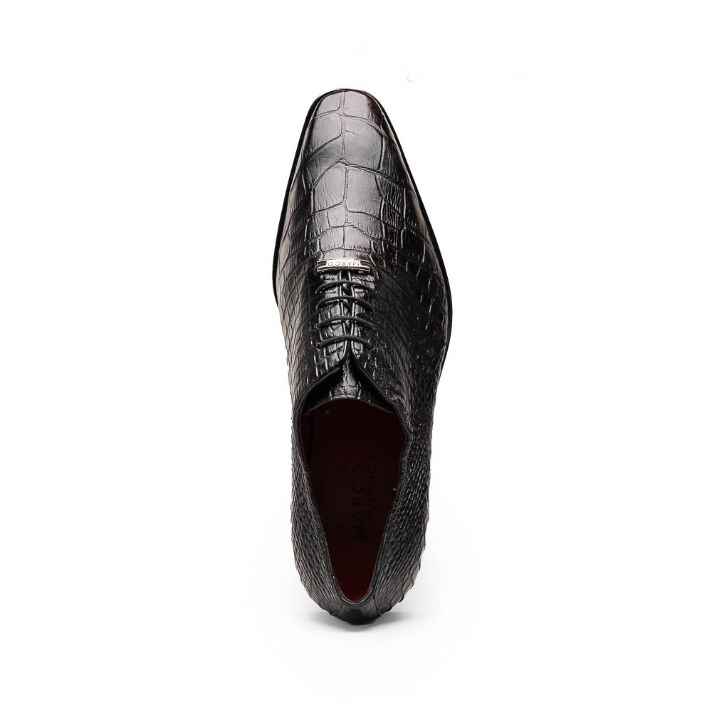 Bono Men's Oxford Shoes Genuine Aligator Leather Black