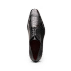Bono Men's Oxford Shoes Genuine Aligator Leather Black