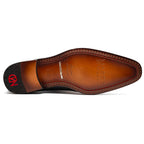 Bono Men's Oxford Shoes Genuine Aligator Leather Black