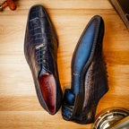 Men's Shoes Bono Genuine Alligator Oxford Navy