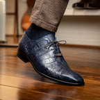 Men's Shoes Bono Genuine Alligator Oxford Navy