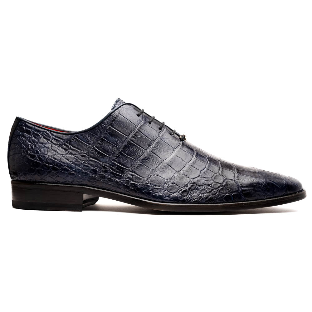 Men's Shoes Bono Genuine Alligator Oxford Navy