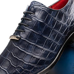 Men's Shoes Bono Genuine Alligator Oxford Navy