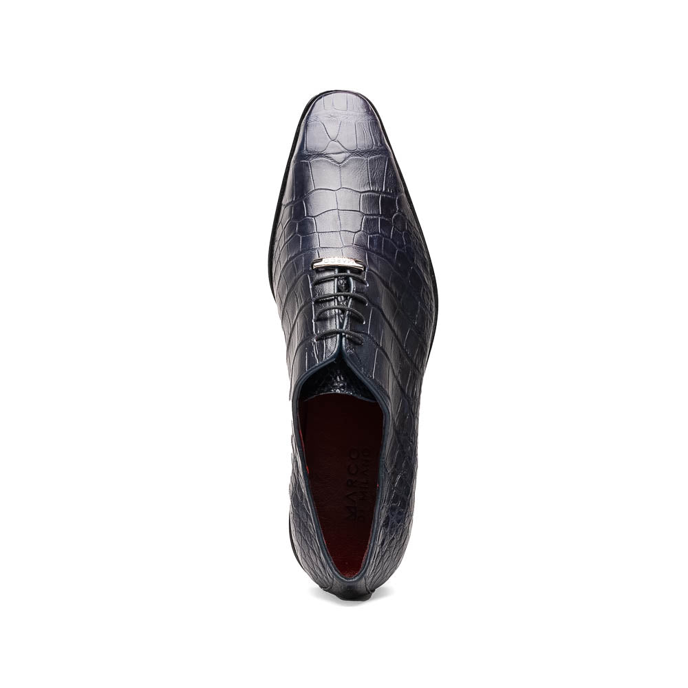 Men's Shoes Bono Genuine Alligator Oxford Navy