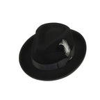 Men BENTLY HEADWEAR Hat Australian Wool Fedora Brooks Collection BR723 Black