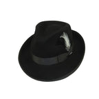 Men BENTLY HEADWEAR Hat Australian Wool Fedora Brooks Collection BR723 Black