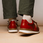 Brescia Snake And Classic Calfskin Fashion Sneaker Men's Antique Cognac