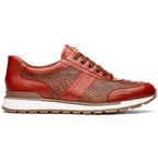 Brescia Snake And Classic Calfskin Fashion Sneaker Men's Antique Cognac