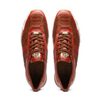 Brescia Snake And Classic Calfskin Fashion Sneaker Men's Antique Cognac
