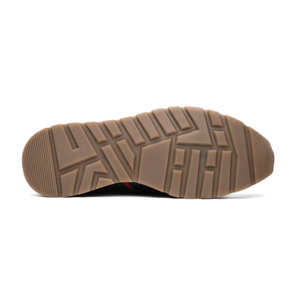 Brescia Snake and Classic Calfskin Fashion Sneaker Brown