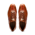 Brescia Genuine Snake and Calfskin Fashion Sneaker Honey