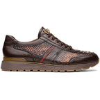 Brescia Washed Classic Calfskin Fashion Sneaker Men's Cognac