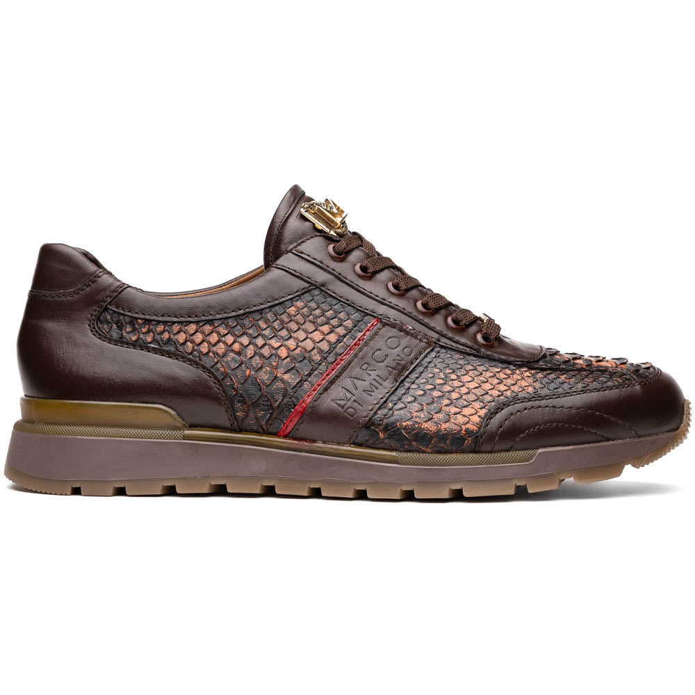 Brescia Washed Classic Calfskin Fashion Sneaker Men's Cognac