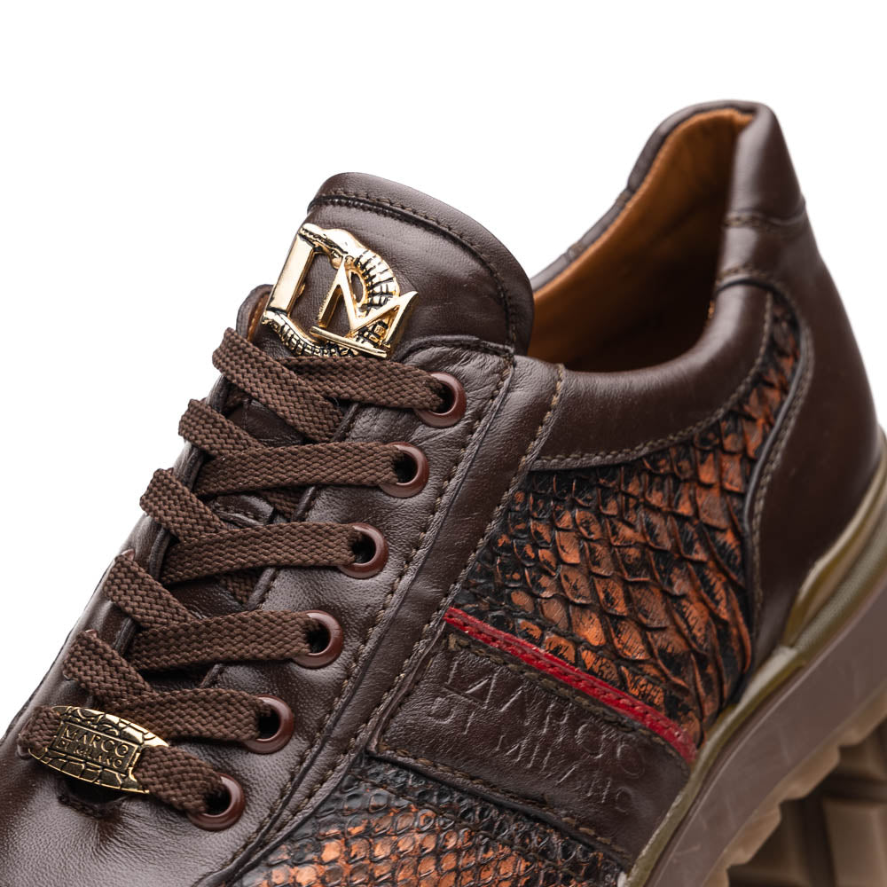 Brescia Washed Classic Calfskin Fashion Sneaker Men's Cognac