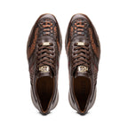 Brescia Washed Classic Calfskin Fashion Sneaker Men's Cognac