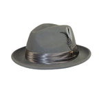 Bruno Capelo Hat Australian Wool Crushable Fedora Giovani UN118 Steel Gray - J.Valintin Men's Wear Legend - UN118 - Steel - S