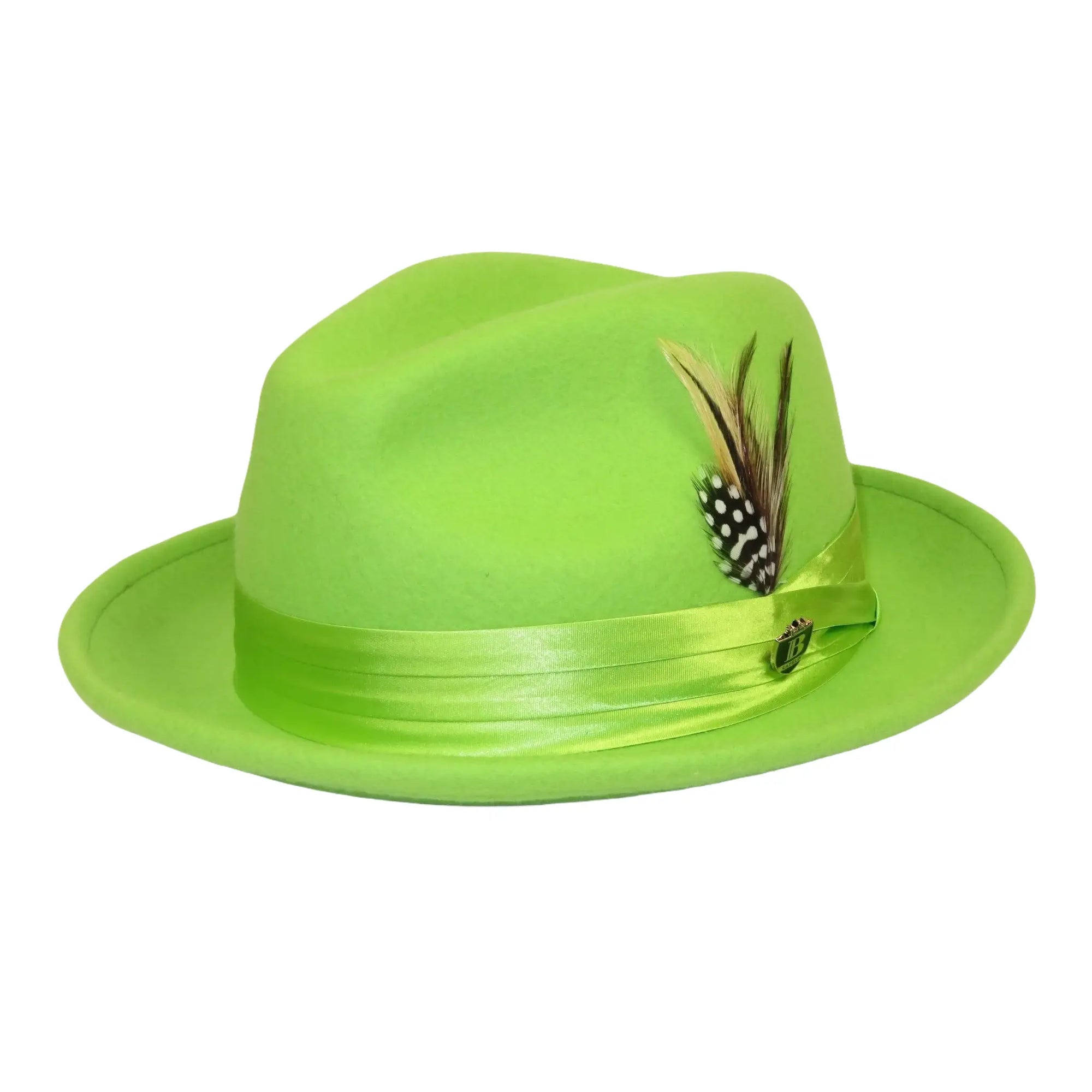 Bruno Capelo Hat Australian Wool Crushable Fedora Giovani UN119 Lime Green - J.Valintin Men's Wear Legend - UN119 Lime - S
