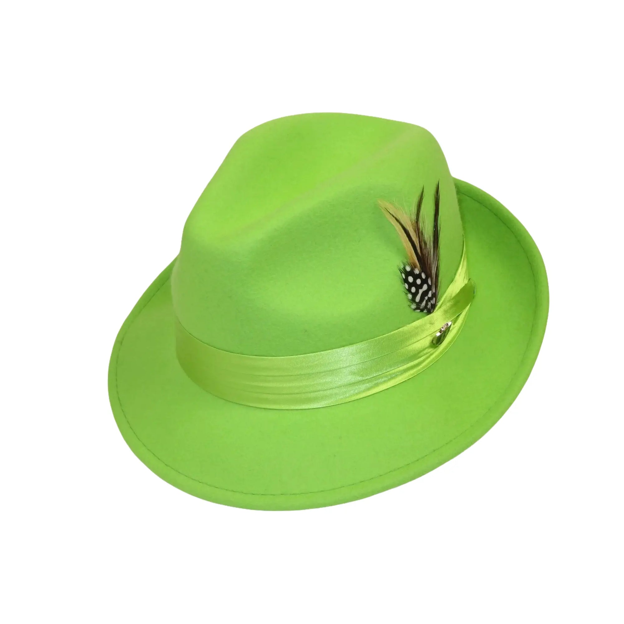 Bruno Capelo Hat Australian Wool Crushable Fedora Giovani UN119 Lime Green - J.Valintin Men's Wear Legend - UN119 Lime - S