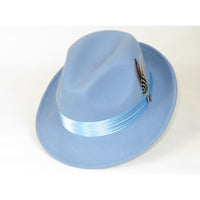 Bruno Capelo Hat Australian Wool Crushable Fedora Giovani UN120 Light Blue - J.Valintin Men's Wear Legend - Un102 - Lt Blue - S