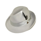Bruno Capelo Hat Australian Wool Crushable Fedora Giovani UN133 Silver Gray - J.Valintin Men's Wear Legend - UN133 - Silver - S