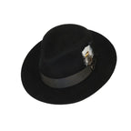 Bruno Capelo Hat Australian Wool Fedora Pinch Front Milan Snap Brim Mi500 Black - J.Valintin Men's Wear Legend - Mi500 - Black - S