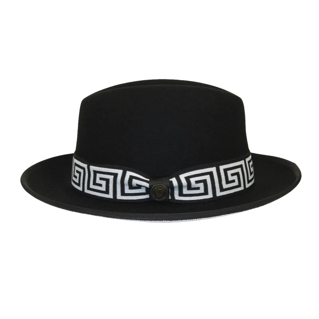 Bruno Capelo Hat Australian Wool Fedora Princeton Elite PRE500 Black White - J.Valintin Men's Wear Legend - PRE500 - blk/wht - S