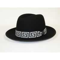 Bruno Capelo Hat Australian Wool Fedora Princeton Elite PRE500 Black White - J.Valintin Men's Wear Legend - PRE500 - blk/wht - S