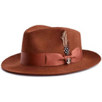 Bruno Capelo Hat Australian Wool Fedora Teardrop Crown Fabio FB222 Brandy - J.Valintin Men's Wear Legend - FB222 - Brandy - S