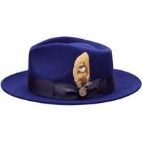 Bruno Capelo Hat Australian Wool Fedora Teardrop Crushable Bel Air BL591 Navy - J.Valintin Men's Wear Legend - BL591 - Navy - S