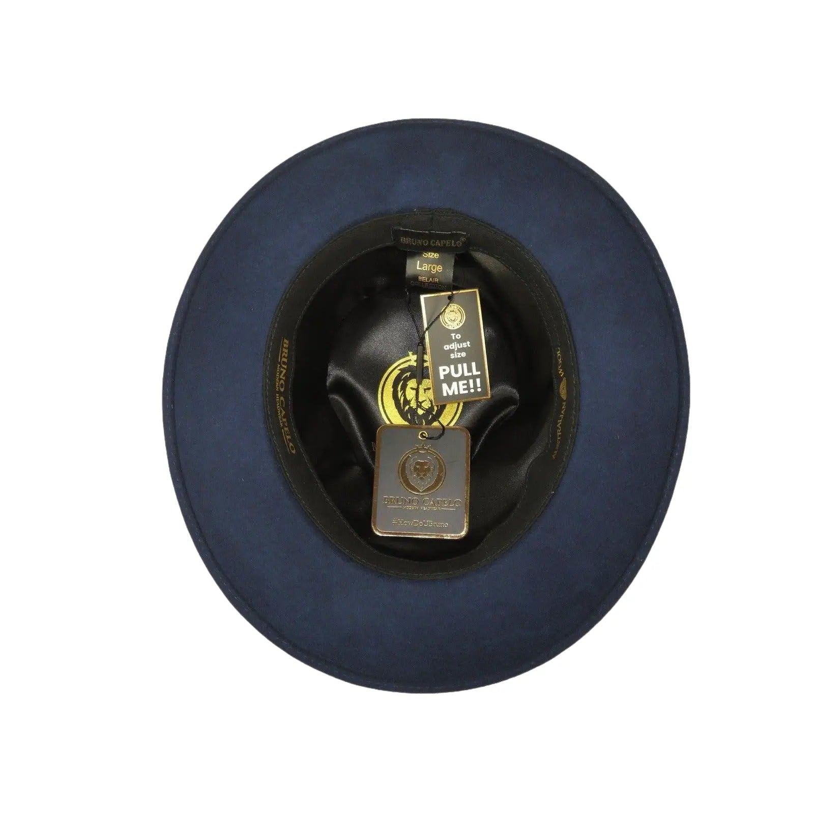 Bruno Capelo Hat Australian Wool Fedora Teardrop Crushable Bel Air BL591 Navy - J.Valintin Men's Wear Legend - BL591 - Navy - S