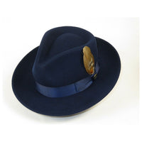 Bruno Capelo Hat Australian Wool Fedora Teardrop Crushable Bel Air BL591 Navy - J.Valintin Men's Wear Legend - BL591 - Navy - S