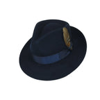 Bruno Capelo Hat Australian Wool Fedora Teardrop Crushable Bel Air BL591 Navy - J.Valintin Men's Wear Legend - BL591 - Navy - S