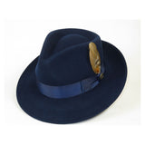 Bruno Capelo Hat Australian Wool Fedora Teardrop Crushable Bel Air BL591 Navy - J.Valintin Men's Wear Legend - BL591 - Navy - S