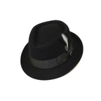Bruno Capelo Hat Wool Fedora Diamond Crown Santana Stingy Brim SA200 Black - J.Valintin Men's Wear Legend - SA200 - Black - S