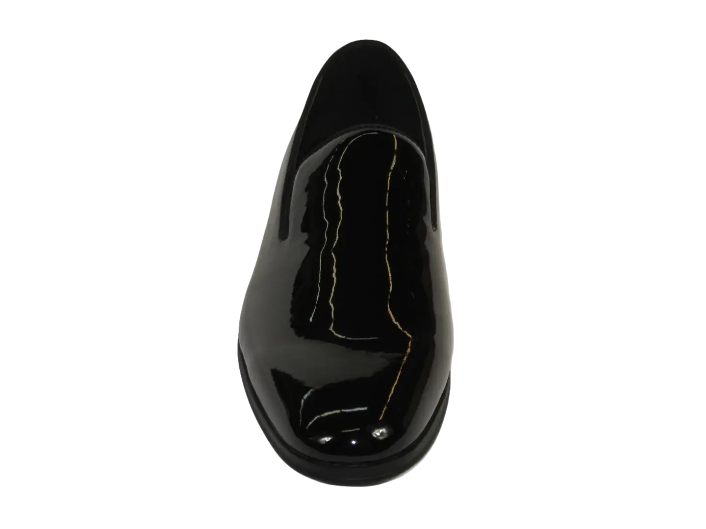 Men Santino Luciano Formal Shoes Patent Leather Shiny Slip on Loafer C350 Black