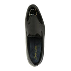 Men Santino Luciano Formal Shoes Patent Leather Shiny Slip on Loafer C350 Black