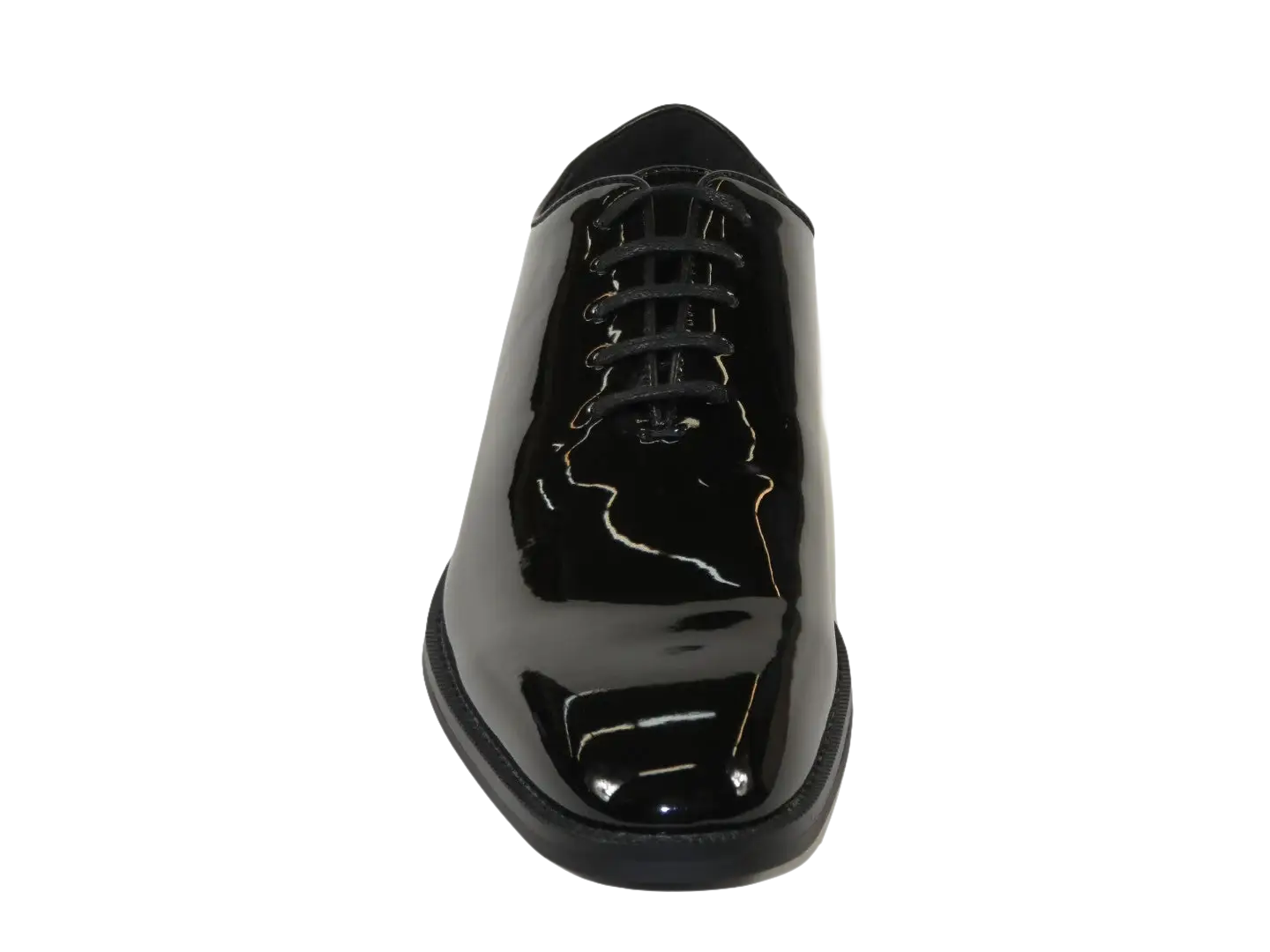 Men Santino Luciano Formal Dress Shoes Patent Leather Shiny Lace up C530 Black