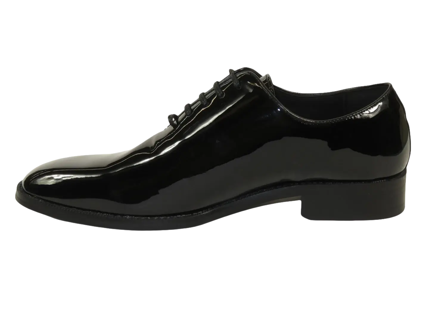 Men Santino Luciano Formal Dress Shoes Patent Leather Shiny Lace up C530 Black