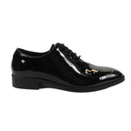 Men Santino Luciano Formal Dress Shoes Patent Leather Shiny Lace up C530 Black