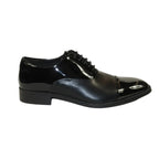 Men Santino Luciano Formal Dress Shoes Patent Leather Shiny Lace up C531 Black