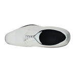 Men Santino Luciano Formal Dress Shoes Patent Leather Shiny Lace up C532 White