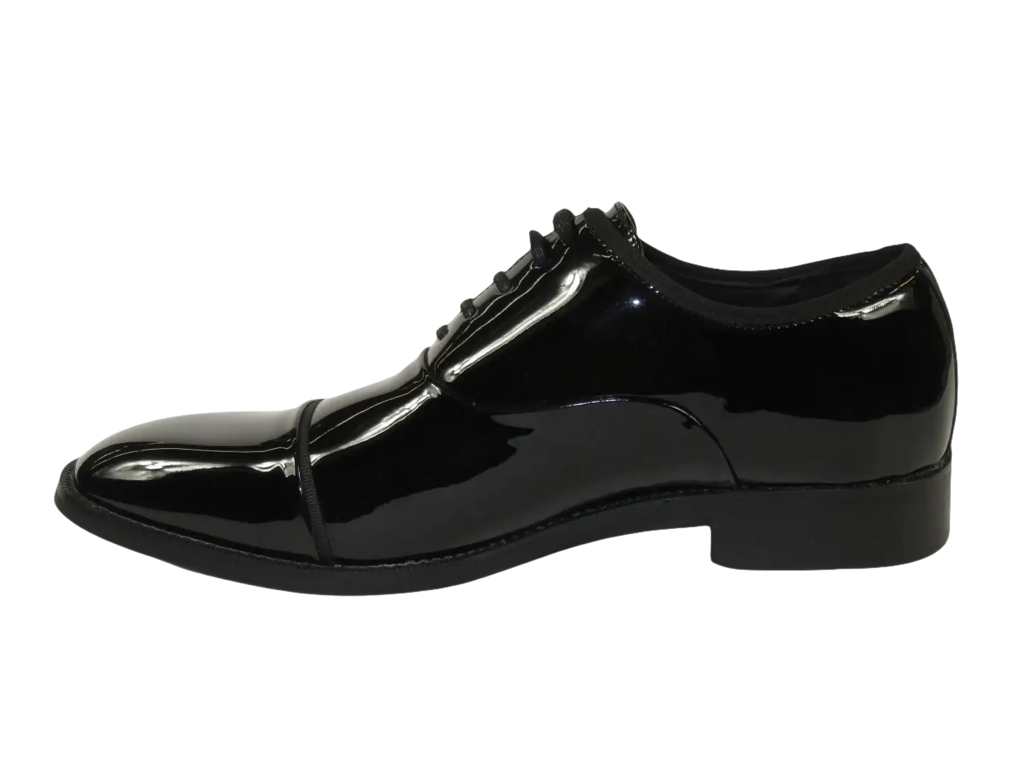Men Santino Luciano Formal Dress Shoes Patent Leather Shiny Lace up C534 Black