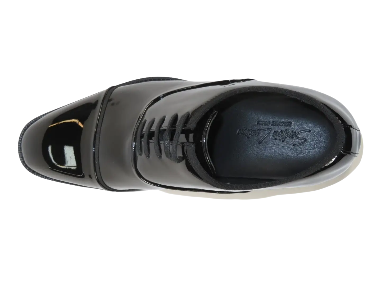 Men Santino Luciano Formal Dress Shoes Patent Leather Shiny Lace up C534 Black