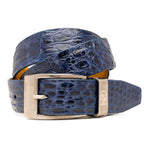 Massimo Exotic Caiman Flank Belt All Sizes Navy