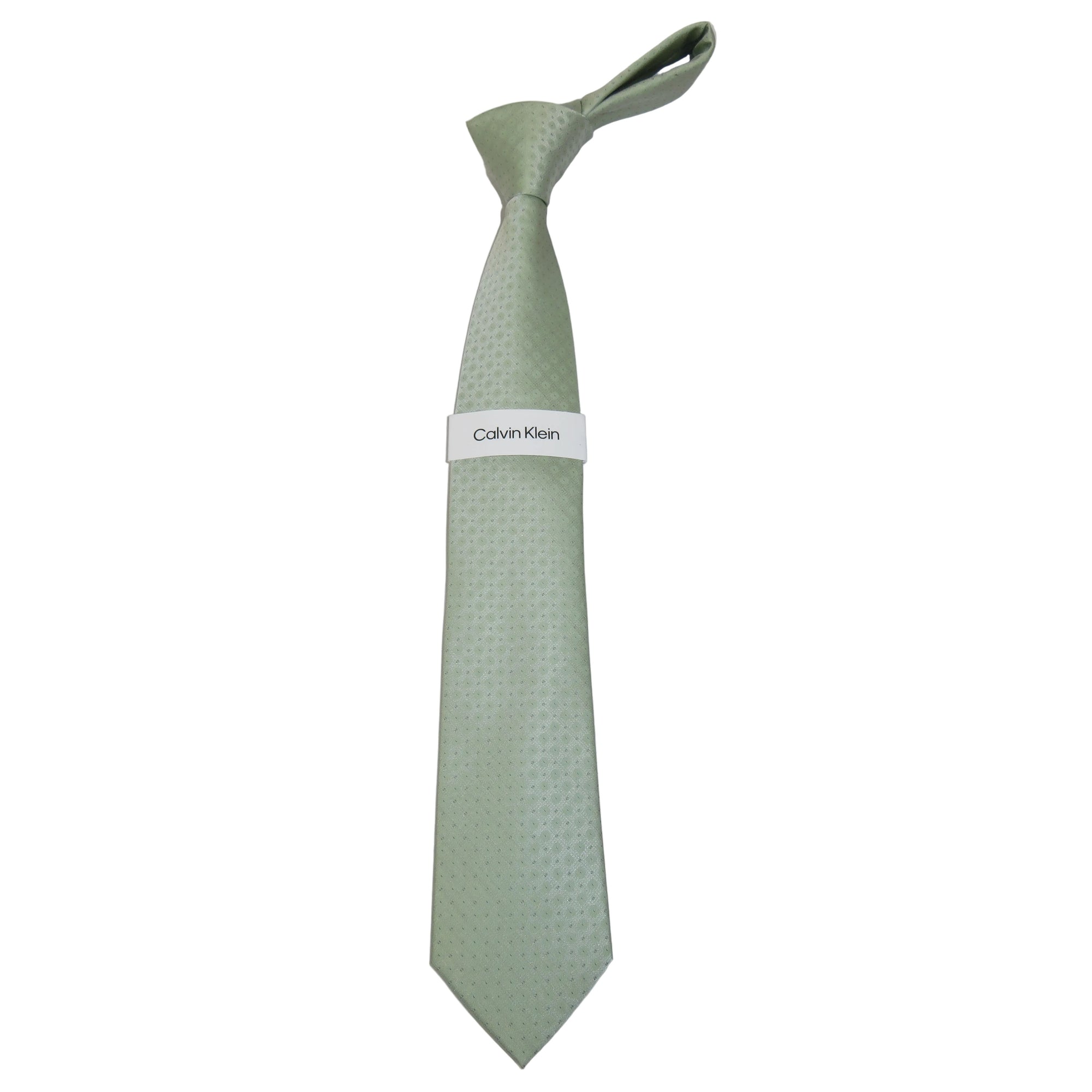 Men's Calvin Klein Tie Classic Woven Silky Feel #Calvin-2 Sage Green