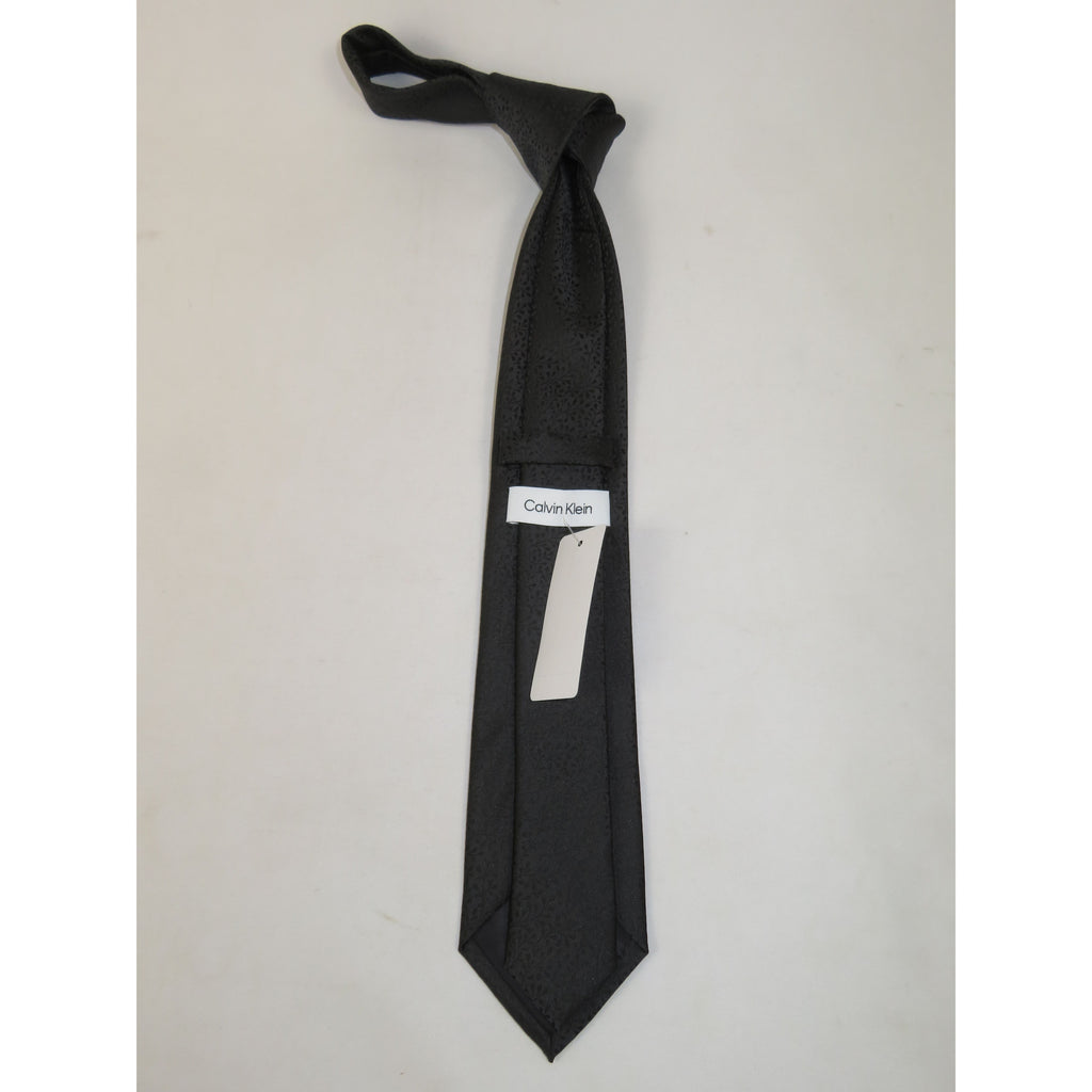 Men's Calvin Klein Tie Classic Woven Silky Texture Baker #Calvin-6 Black