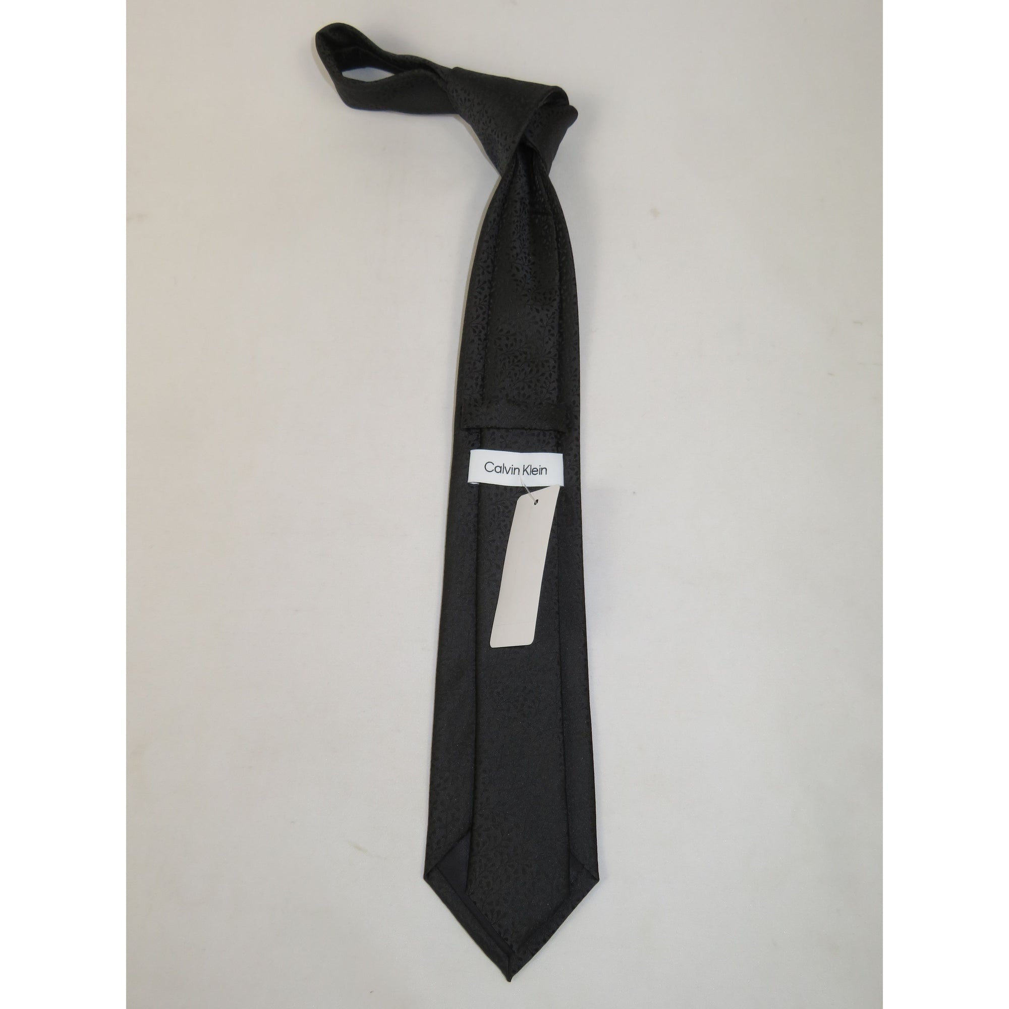 Men's Calvin Klein Tie Classic Woven Silky Texture Baker #Calvin-6 Black