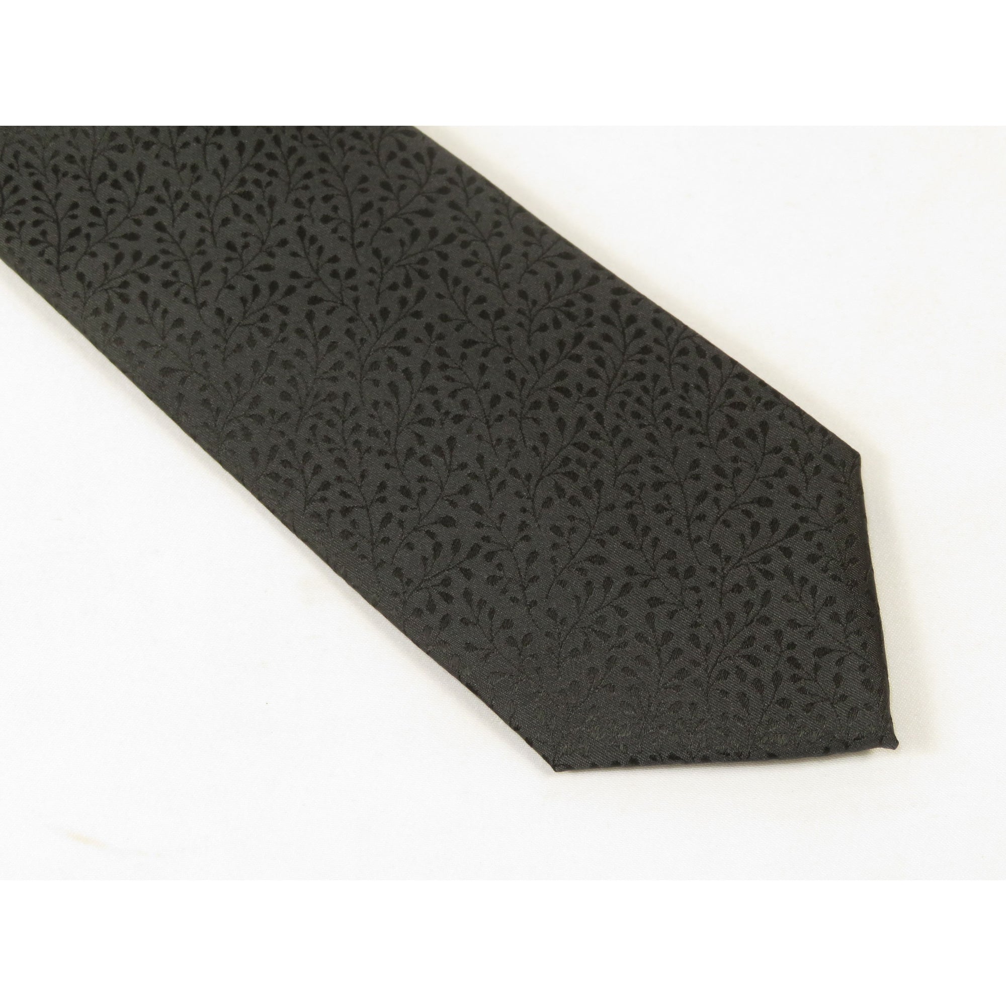Men's Calvin Klein Tie Classic Woven Silky Texture Baker #Calvin-6 Black