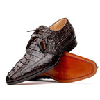 Cancun Genuine Hornback Caiman Crocodile dress Shoes Brown